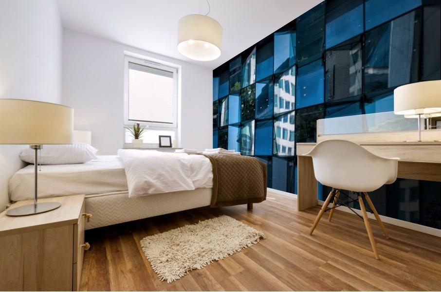 Blue Mirrors Mural print