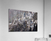 Mountain road during winter Acrylic Print