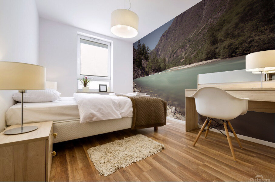 Turquoise Mountain River Mural print