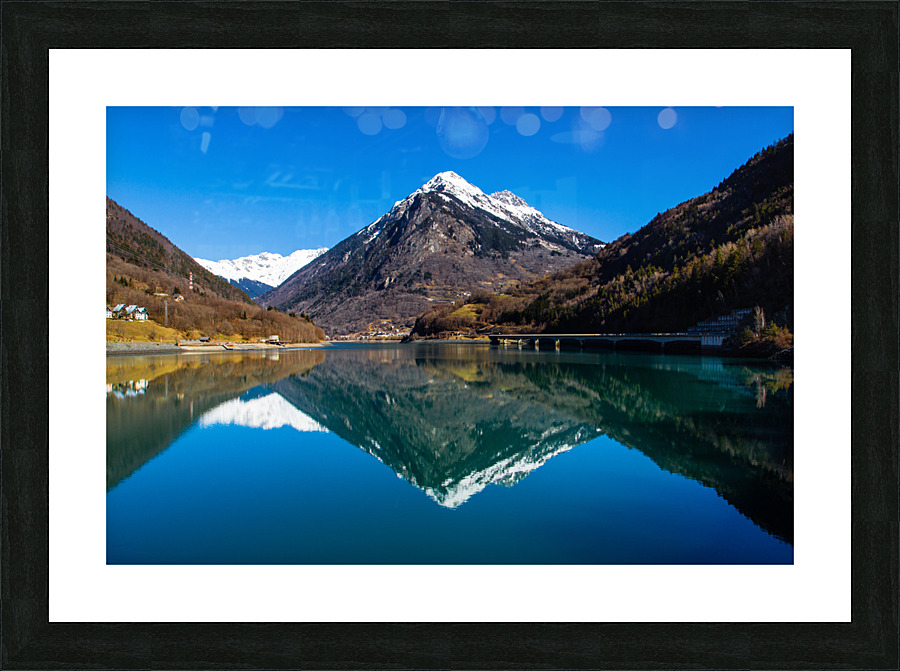 Perfect mountain reflection Picture Frame print