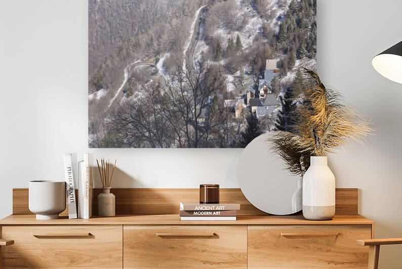 Mountain road during winter by Werner Roelandt