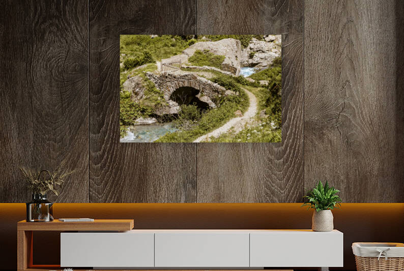 Old bridge with gate by Werner Roelandt