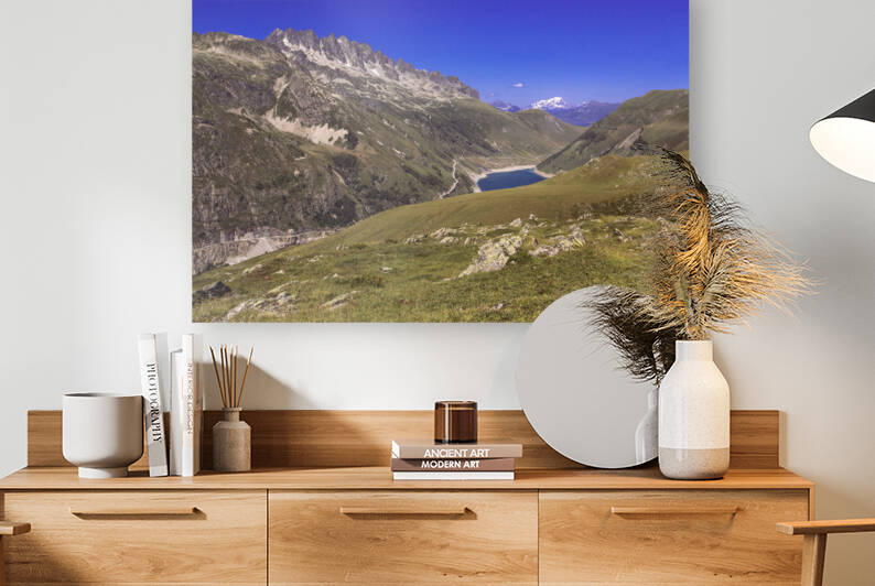 Waterreservoir and Mont-Blanc by Werner Roelandt