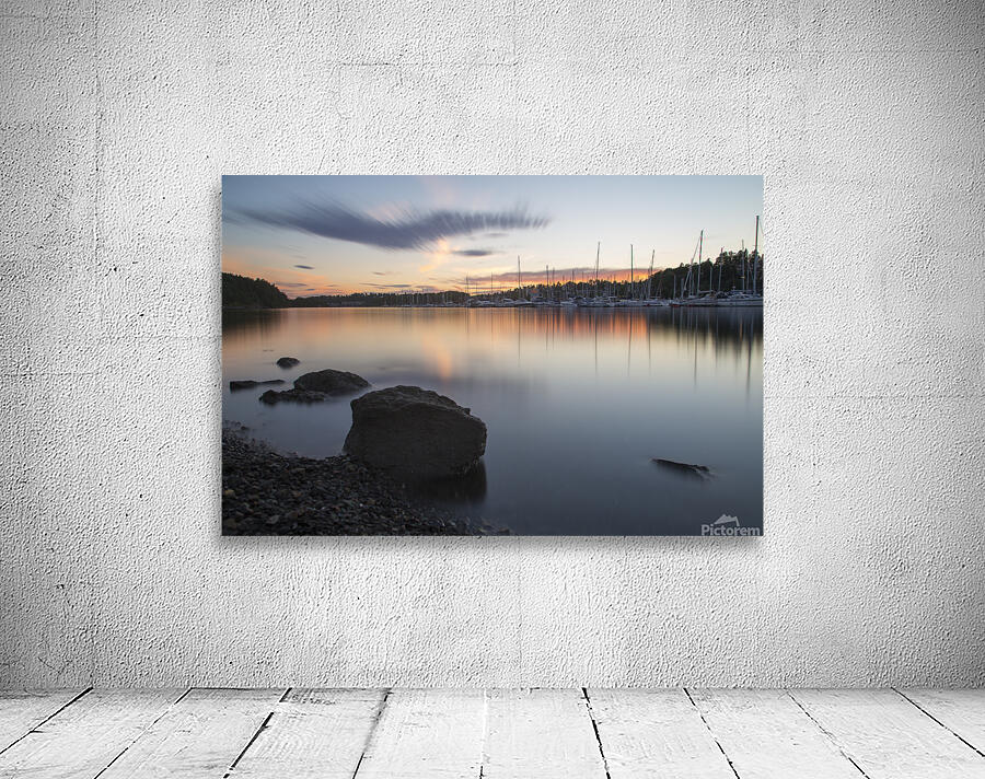 Sunset in harbour Wall Preview
