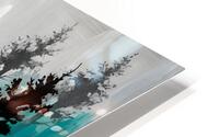 Turquoise Forest Drips HD Metal print