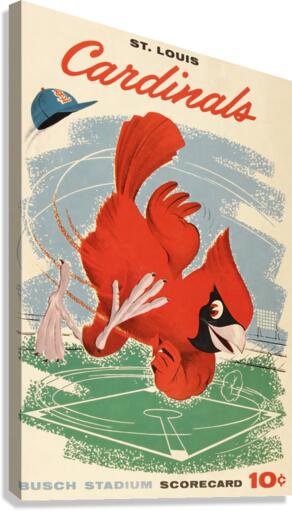 1958 ST. LOUIS CARDINALS Program Canvas Print