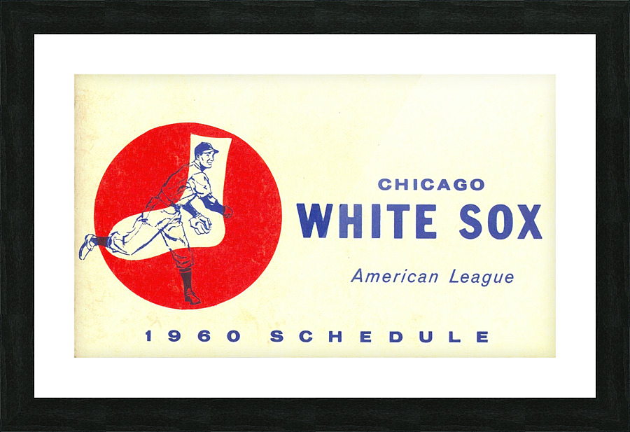 1960 CHICAGO WHITE SOX Program Picture Frame print