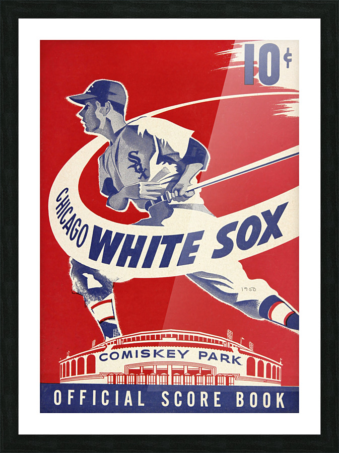 1950 CHICAGO WHITE SOX Program Picture Frame print