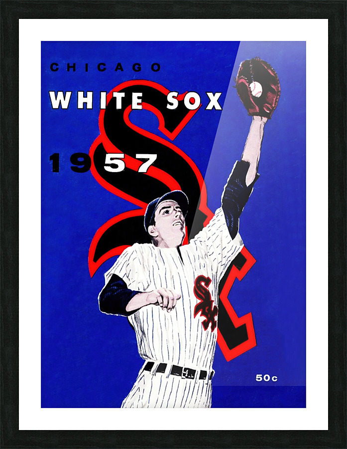 1957 CHICAGO WHITE SOX Program Picture Frame print