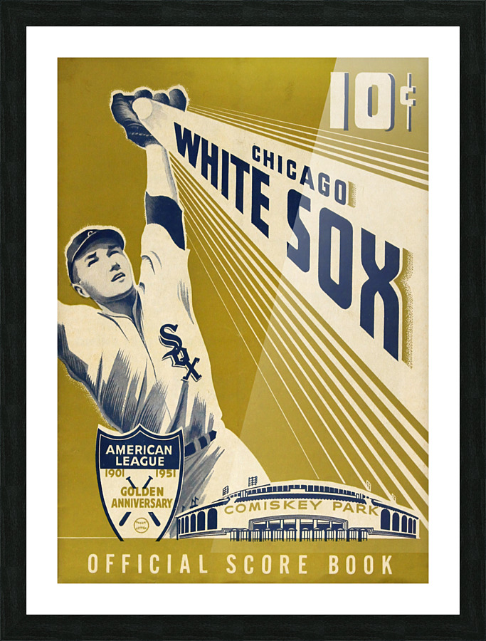 1951 CHICAGO WHITE SOX Program Picture Frame print