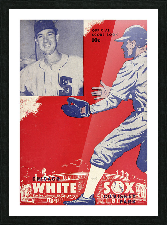 1949 CHICAGO WHITE SOX Program Picture Frame print