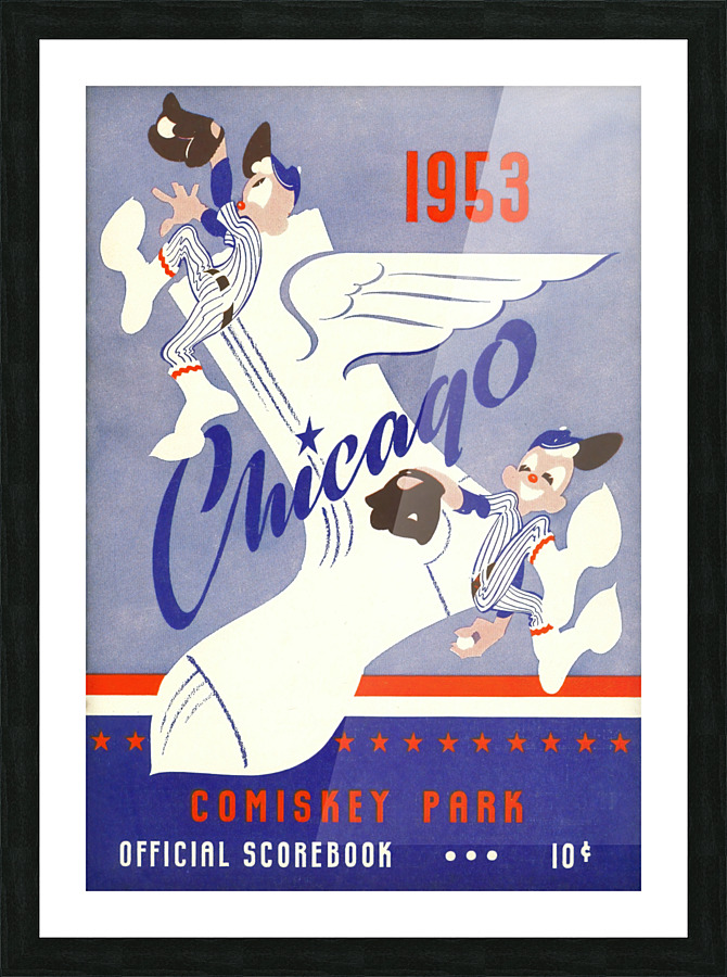 1953 CHICAGO WHITE SOX Program Picture Frame print