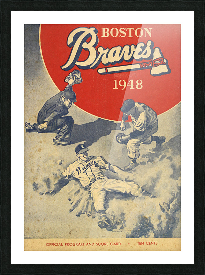 1948 ATLANTA BRAVES Program Picture Frame print