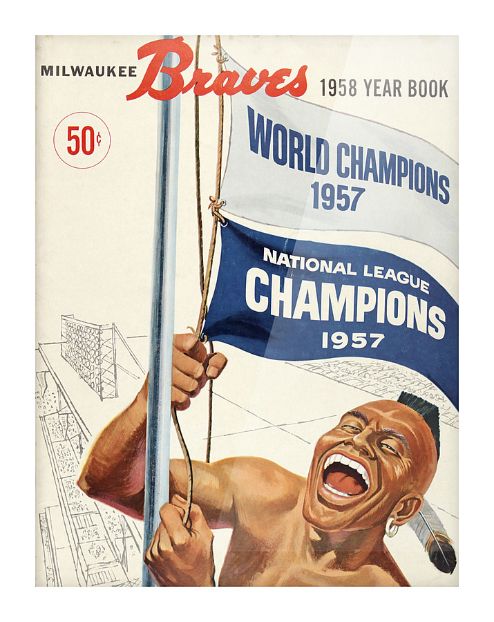 1958 ATLANTA BRAVES Program Picture Frame print
