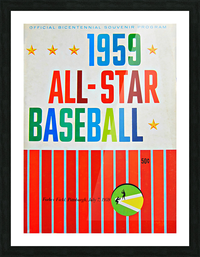 1959 ALL STAR GAME Program Picture Frame print