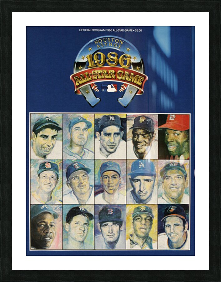 1986 ALL STAR GAME Program Picture Frame print