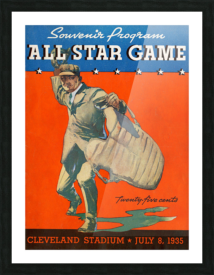 1935 ALL STAR GAME Program Picture Frame print