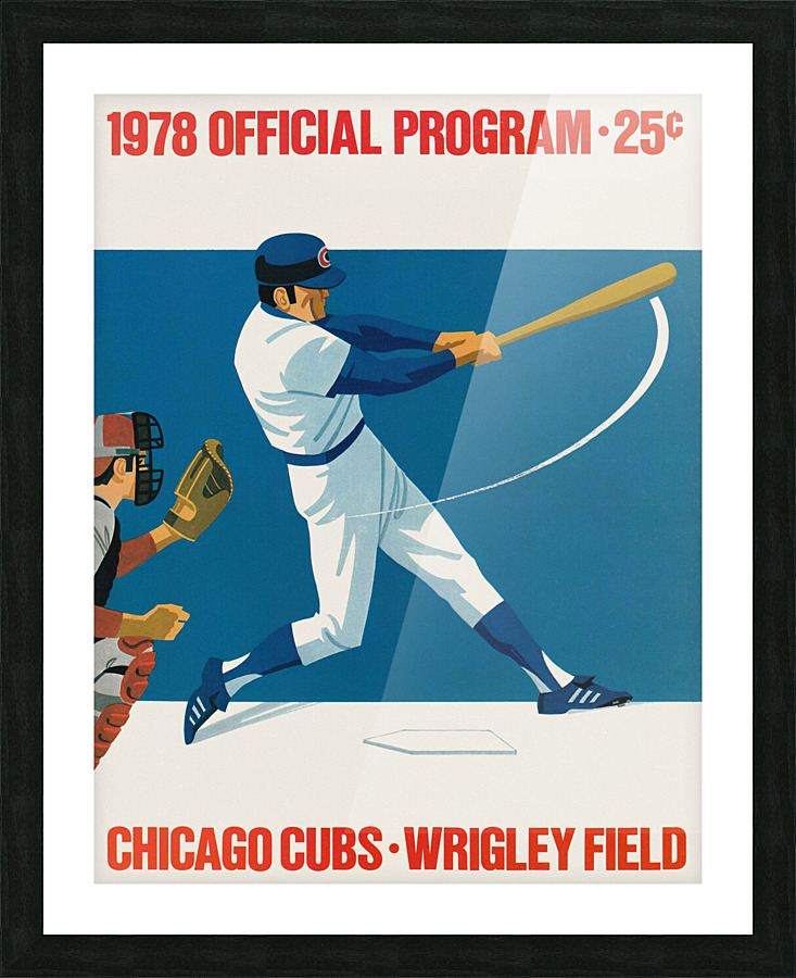 1978 CHICAGO CUBS Program Picture Frame print