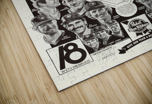 1981 MILWAUKEE BREWERS Program The Dinger Studios puzzle