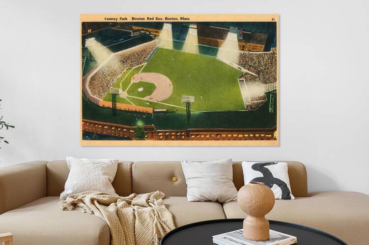1952 BOSTON RED SOX VINTAGE POSTCARD - VINTAGE BASEBALL ART PRINT Postcard by The Dinger Studios