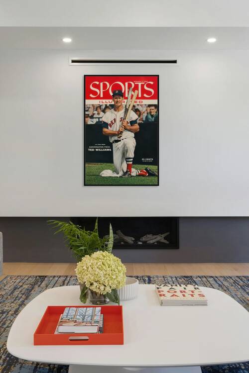 1955 BOSTON RED SOX VINTAGE MAGAZINE COVER - VINTAGE BASEBALL ART PRINT Ted Williams by The Dinger Studios