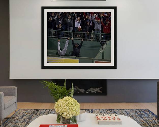 2013 Boston Police officer Steve Horgan BOSTON RED SOX VINTAGE Photo - VINTAGE BASEBALL ART PRINT by The Dinger Studios