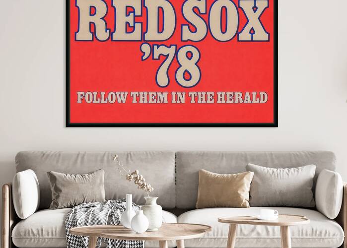 1978 BOSTON RED SOX VINTAGE PROGRAM COVER - VINTAGE BASEBALL ART PRINT by The Dinger Studios