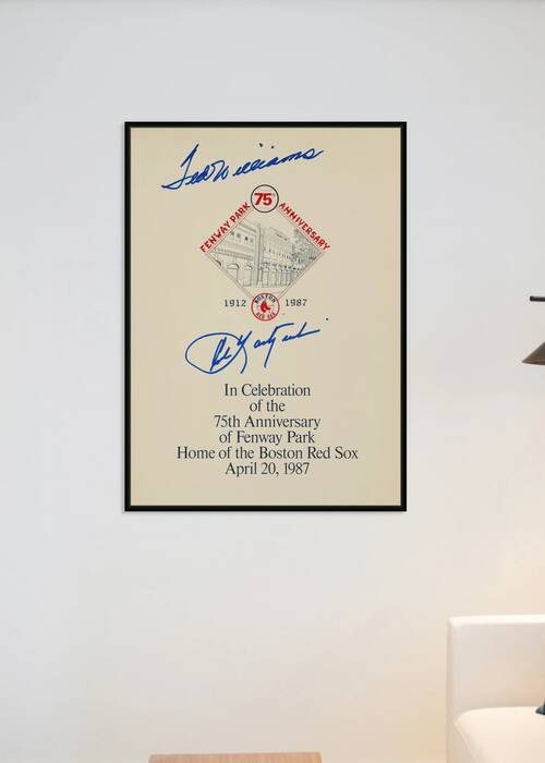 1987 BOSTON RED SOX VINTAGE PROGRAM COVER - VINTAGE BASEBALL ART PRINT by The Dinger Studios