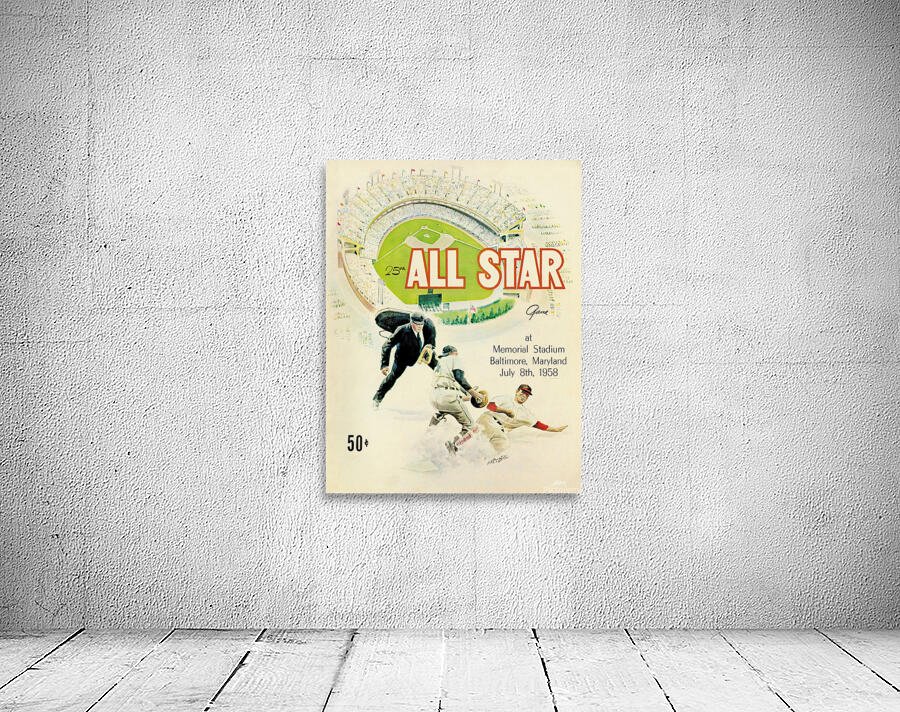 1958 ALL STAR GAME Program Wall Preview