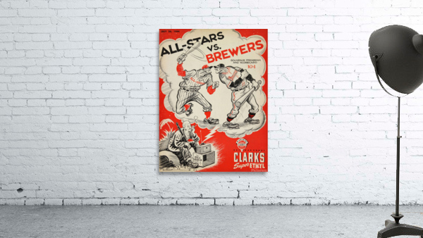 1944 MILWAUKEE BREWERS Program Wall Preview