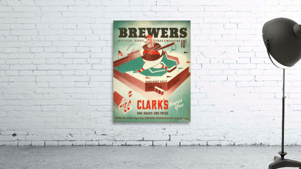 1943 MILWAUKEE BREWERS Program Wall Preview