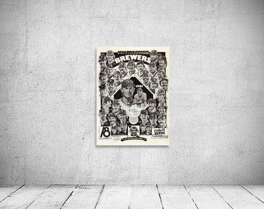 1981 MILWAUKEE BREWERS Program Wall Preview