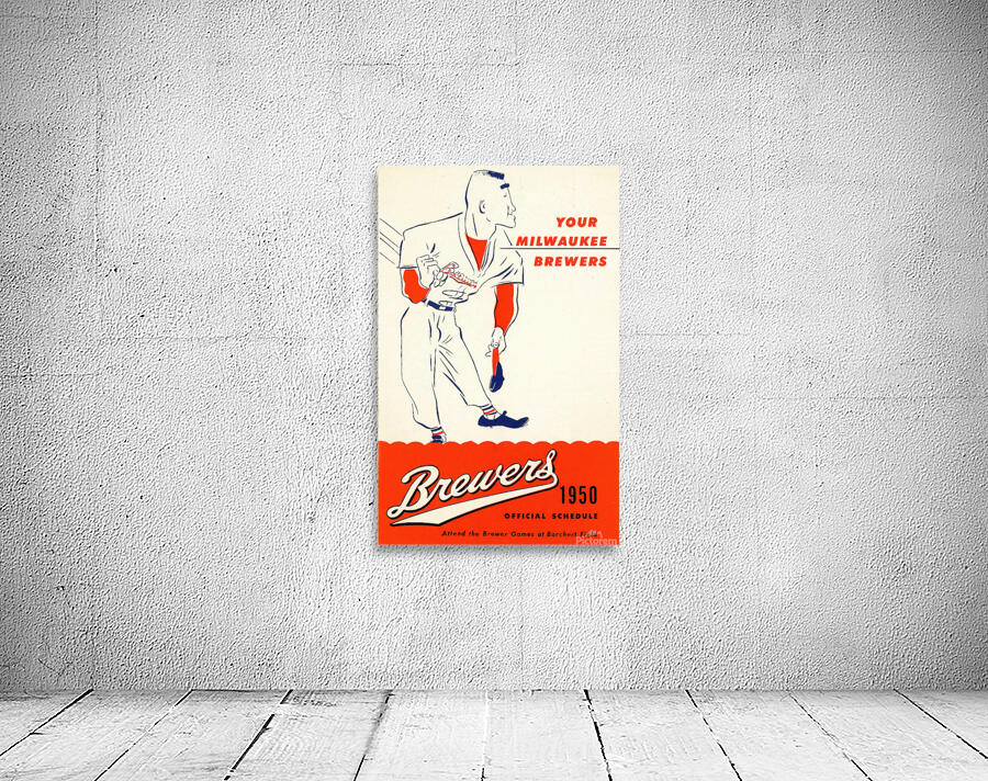 1950 MILWAUKEE BREWERS Program Wall Preview
