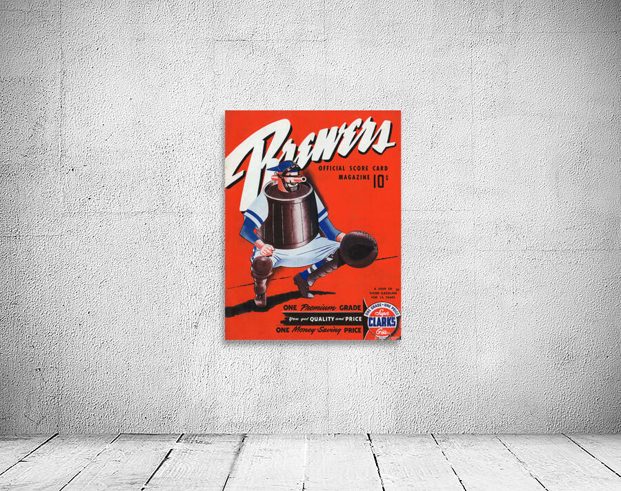 1944 MILWAUKEE BREWERS Program Wall Preview