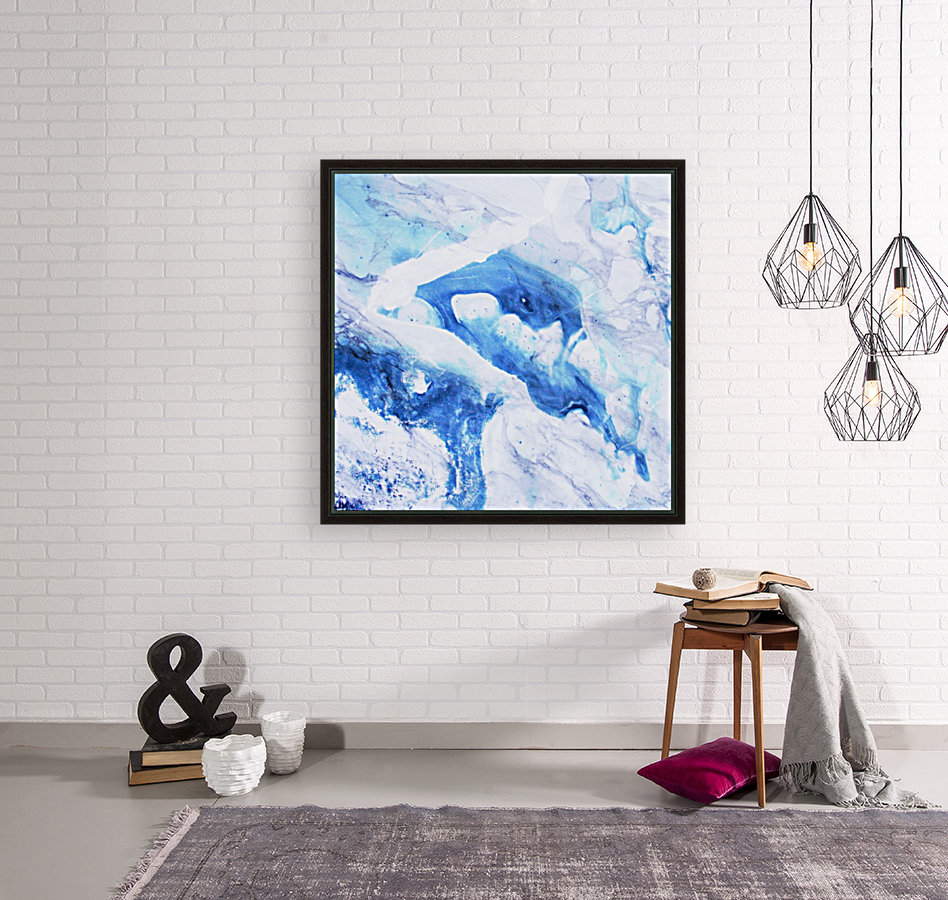 blue abstract marble Reproduction