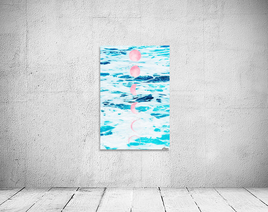 sea+pink moon phases Wall Preview