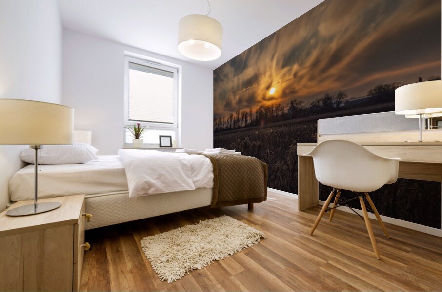 McLaughlin Bay Wildlife Reserve sunset Mural print