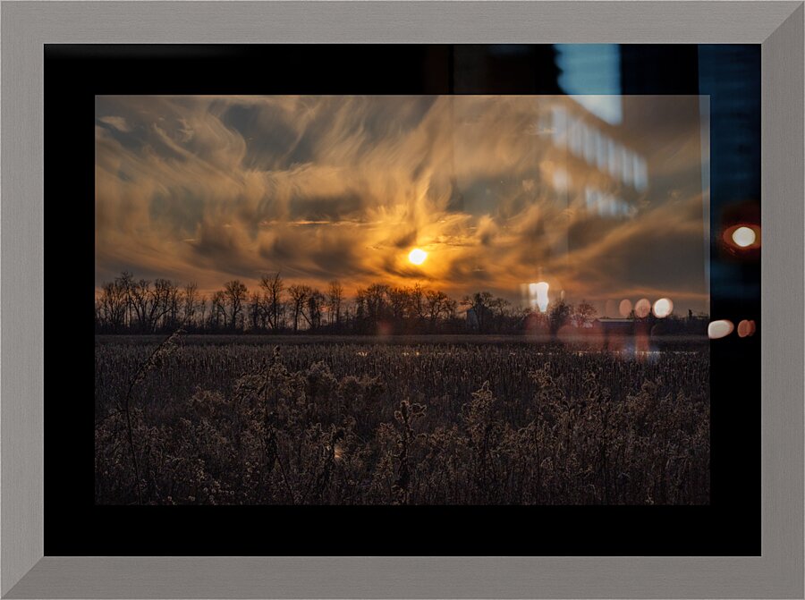 McLaughlin Bay Wildlife Reserve sunset Picture Frame print