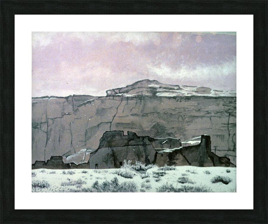 Chaco in Snow Picture Frame print