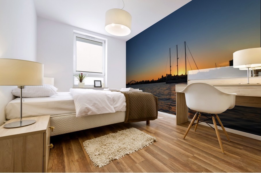 Sunset in Sydney Mural print