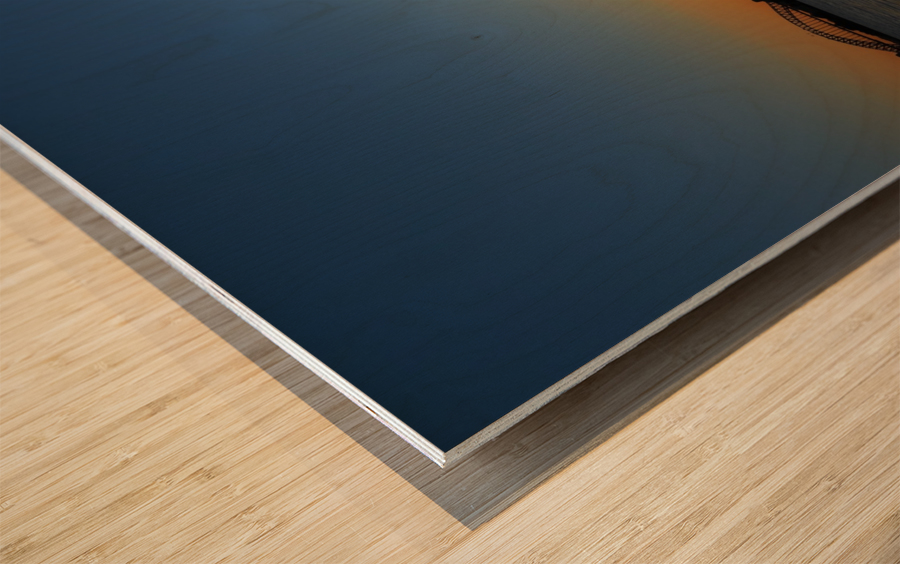 Sunset in Sydney Wood print