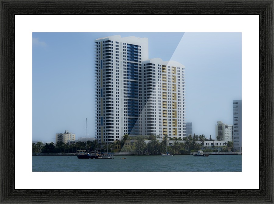 Miami Beach Buildings Picture Frame print