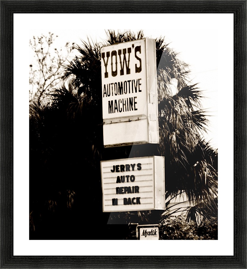 Vintage Sign Picture Frame print