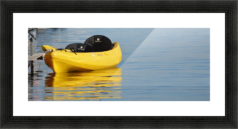 Yellow Kayak Picture Frame print