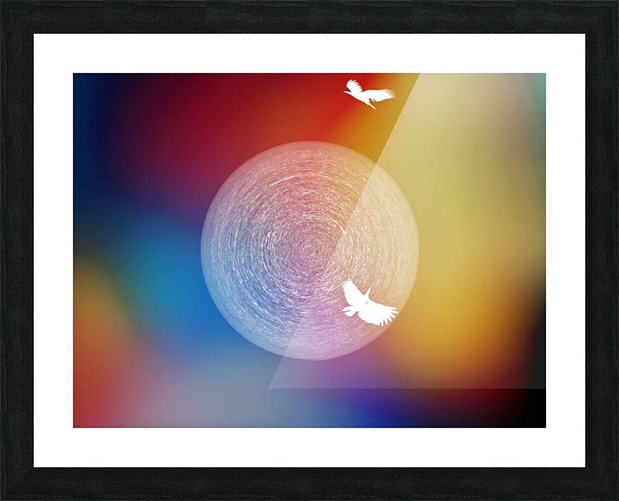 2 eagle circle Picture Frame print