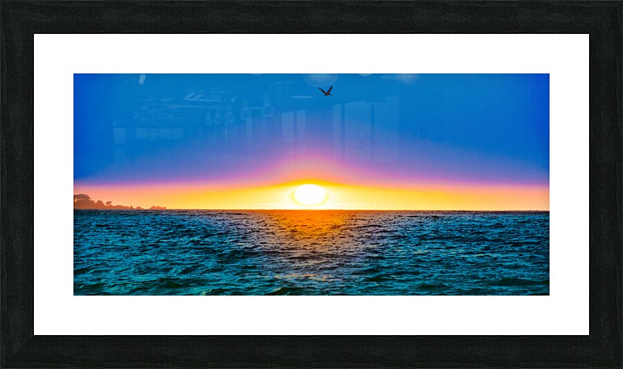 Ocean Sunset Picture Frame print