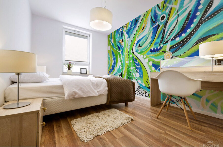 en cascade Mural print