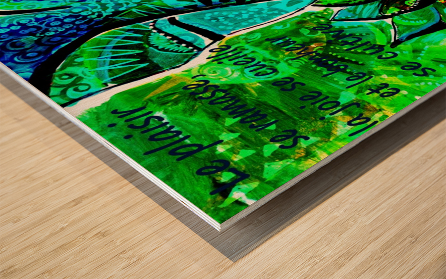 Bonheur Wood print