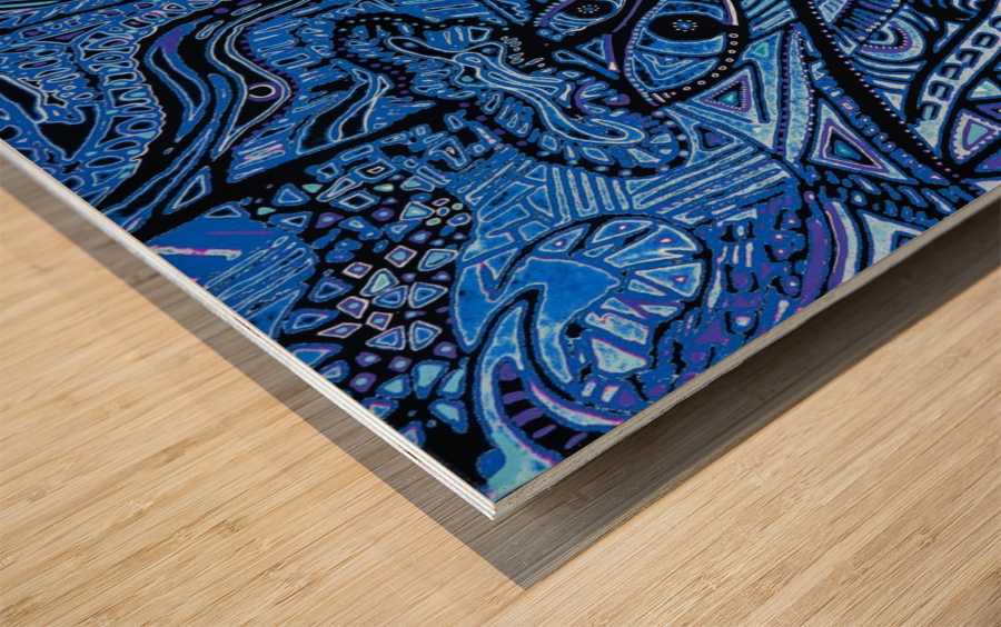 La source en Eveil Wood print