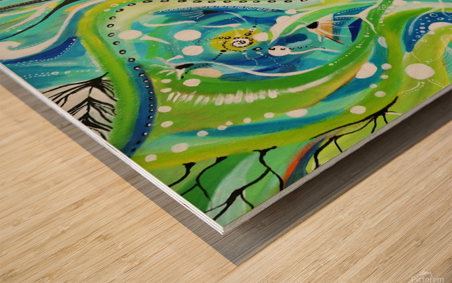 en cascade Wood print